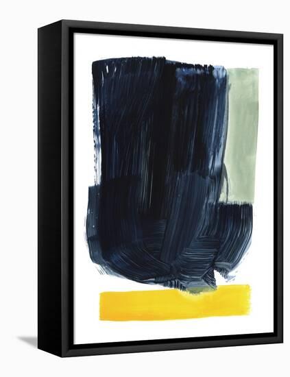 Navy Blue Field II-Victoria Barnes-Framed Stretched Canvas