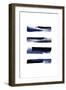 Navy Blue Watercolor Strokes-Urban Epiphany-Framed Art Print