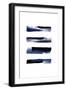 Navy Blue Watercolor Strokes-Urban Epiphany-Framed Art Print