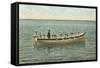 Navy Boat Drill Off Newport-null-Framed Stretched Canvas