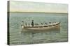 Navy Boat Drill Off Newport-null-Stretched Canvas