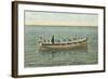 Navy Boat Drill Off Newport-null-Framed Art Print