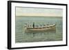 Navy Boat Drill Off Newport-null-Framed Art Print