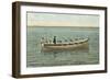 Navy Boat Drill Off Newport-null-Framed Art Print