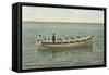 Navy Boat Drill Off Newport-null-Framed Stretched Canvas