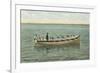 Navy Boat Drill Off Newport-null-Framed Art Print