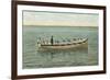 Navy Boat Drill Off Newport-null-Framed Art Print