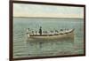 Navy Boat Drill Off Newport-null-Framed Art Print