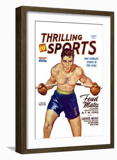 Navy Boxer-null-Framed Art Print