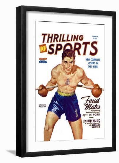 Navy Boxer-null-Framed Art Print