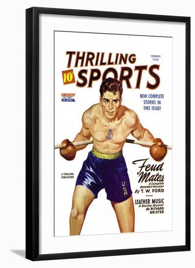 Navy Boxer-null-Framed Art Print