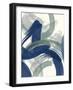 Navy Brushy Abstract II-Danhui Nai-Framed Art Print