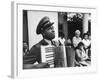 Navy CPO Graham Jackson Playing Accordian, Crying as Franklin D Roosevelt's Body is Carried Away-Ed Clark-Framed Photographic Print