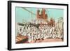 Navy Crew on Board US Warship-null-Framed Art Print