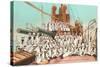 Navy Crew on Board US Warship-null-Stretched Canvas