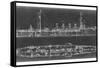 Navy Cruiser Blueprint-Ethan Harper-Framed Stretched Canvas