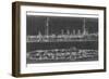 Navy Cruiser Blueprint-Ethan Harper-Framed Art Print