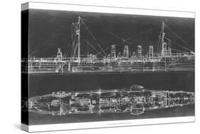 Navy Cruiser Blueprint-Ethan Harper-Stretched Canvas