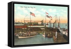 Navy Docks, Key West, Florida-null-Framed Stretched Canvas