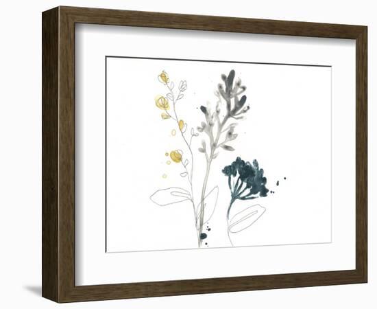 Navy Garden Inspiration I-June Vess-Framed Art Print