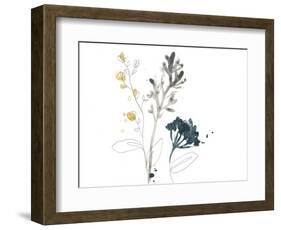 Navy Garden Inspiration I-June Vess-Framed Art Print