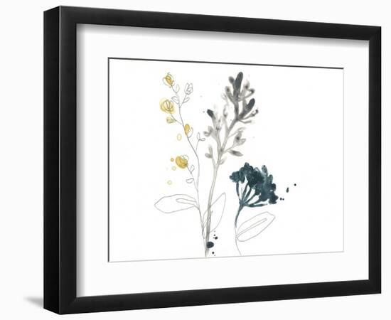 Navy Garden Inspiration I-June Vess-Framed Art Print