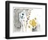 Navy Garden Inspiration II-June Vess-Framed Art Print