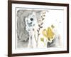 Navy Garden Inspiration II-June Vess-Framed Art Print