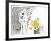 Navy Garden Inspiration II-June Vess-Framed Art Print