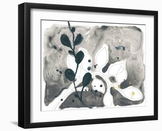 Navy Garden Inspiration V-June Vess-Framed Art Print