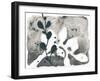 Navy Garden Inspiration V-June Vess-Framed Art Print