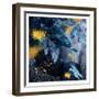 Navy Gold Abstract-Urban Epiphany-Framed Art Print