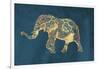 Navy Gold Elephant-OnRei-Framed Premium Giclee Print