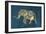 Navy Gold Elephant-OnRei-Framed Art Print