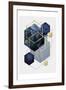 Navy Gold Geo 2-Urban Epiphany-Framed Art Print