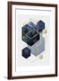 Navy Gold Geo 2-Urban Epiphany-Framed Art Print