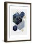 Navy Gold Geo 2-Urban Epiphany-Framed Art Print