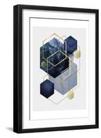 Navy Gold Geo 2-Urban Epiphany-Framed Art Print