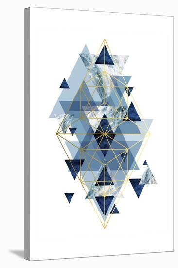 Navy Gold   Geometric-Urban Epiphany-Stretched Canvas