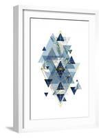 Navy Gold   Geometric-Urban Epiphany-Framed Art Print