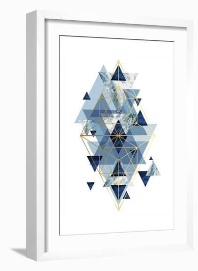 Navy Gold   Geometric-Urban Epiphany-Framed Art Print