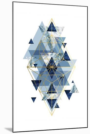 Navy Gold   Geometric-Urban Epiphany-Mounted Art Print