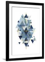 Navy Gold   Geometric-Urban Epiphany-Framed Art Print