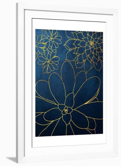 Navy Gold Succulent 2-Urban Epiphany-Framed Art Print