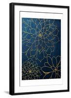 Navy Gold Succulent 3-Urban Epiphany-Framed Art Print