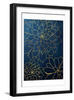 Navy Gold Succulent 3-Urban Epiphany-Framed Art Print