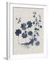 Navy & Linen Leaves I-Vision Studio-Framed Art Print