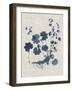 Navy & Linen Leaves I-Vision Studio-Framed Art Print