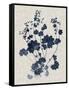 Navy & Linen Leaves II-Vision Studio-Framed Stretched Canvas