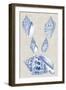 Navy & Linen Shells III-Vision Studio-Framed Art Print